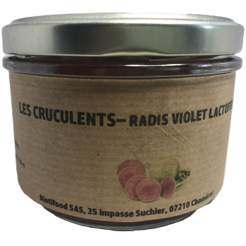 Radis violet lactofermenté 180g bio - Les Cruculents
