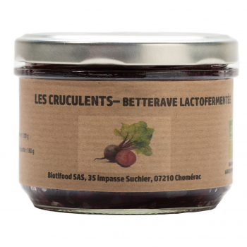 Betterave lactofermentée 180g bio - Les Cruculents