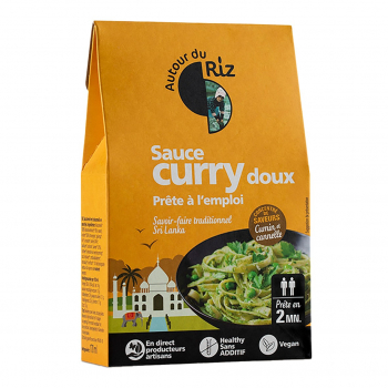 Sauce curry doux prête-à-l'emploi 170ml Bio - Autour du Riz