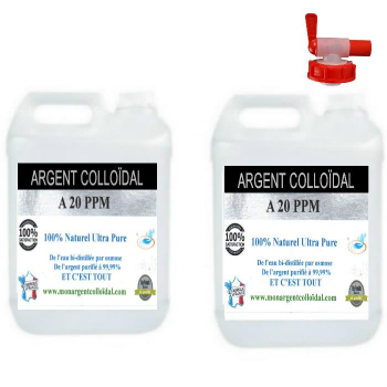 Argent-colloïdal A 20 ppm bidon de 5 Litres