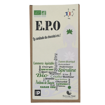 Tablette de chocolat CRU Bio E.P.O - 75 % de cacao
