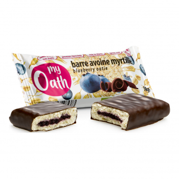 Barre Avoine-Myrtille enrobée de chocolat Bio 50g - My Oath
