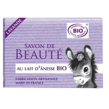 COSMO NATUREL - Savon au lait d'anesse bio Lavande 100g