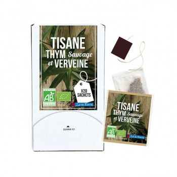 AROMANDISE - Tisane Thym sauvage et Verveine bio 20 sachets