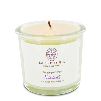 Bougie parfumée aux huiles essentielles/Sérénité