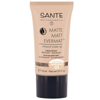 SANTE NATURKOSMETIK - Fond de Teint Liquide effet mat Natural n°01 Bio 30ml