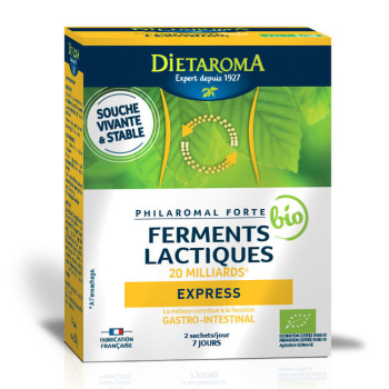 DIETAROMA - Philaromal Forté bio Express - Ferments lactiques 20 milliards - 14 sachets