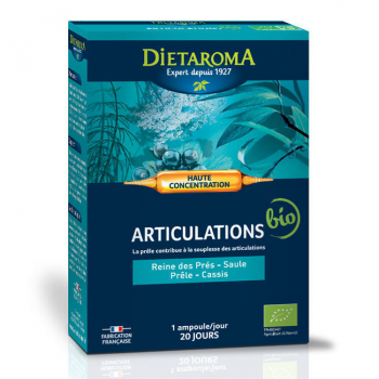 DIETAROMA - CIP Articulations bio - Reine des prés, Saule, Prêle - 20 ampoules