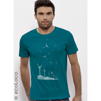 T shirt bio éolienne transition GRAINES DU FUTUR France artisan