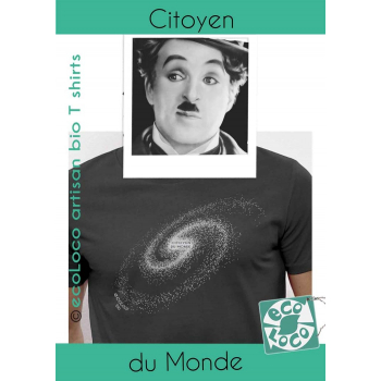 T shirt bio CITOYEN DU MONDE  imprimé en France artisan mode éthique équitable vegan fairwear enfant 
