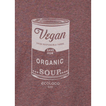 T-shirt bio  VEGAN imprimé en France artisan Warhol soup  sans Ogm
