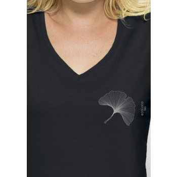 T-shirt bio modal GINKGO imprimé en France artisan mode éthique équitable fairwear vegan
