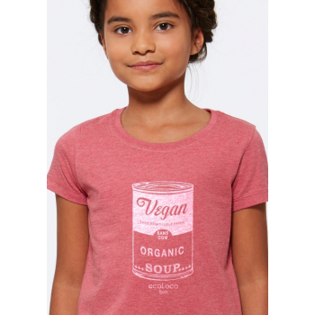 T-shirt bio VEGAN imprimé en France artisan mode éthique équitable vegan enfant