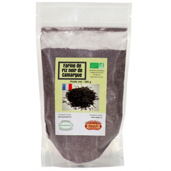 Farine CRUE de riz noir de Camargue Bio - 300grs