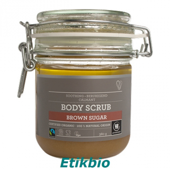 URTEKRAM gommage bio au sucre roux équitable 380 g;