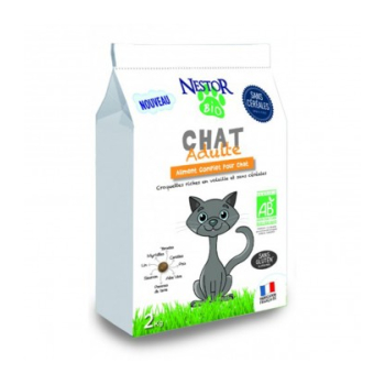 NESTOR BIO - Croquettes pour Chat Adulte bio & SANS CéRéALES