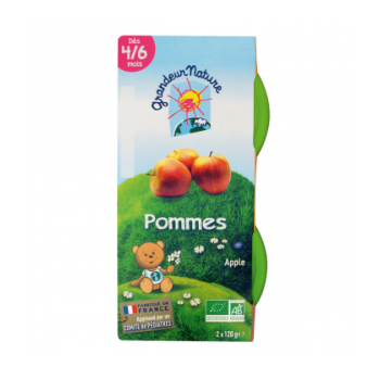 Purée de fruits pomme pour bébé bio