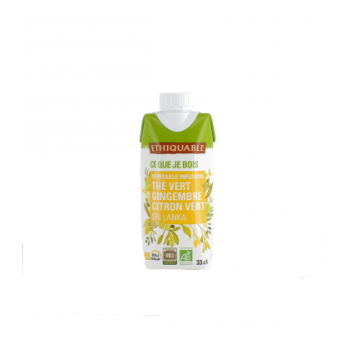 Infusion glacée thé vert gingembre citron vert bio & équitable