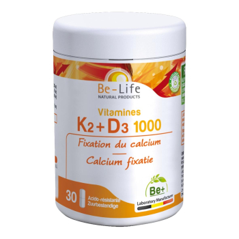 Vitamines K2-D3 1000 30 gélules - Belife
