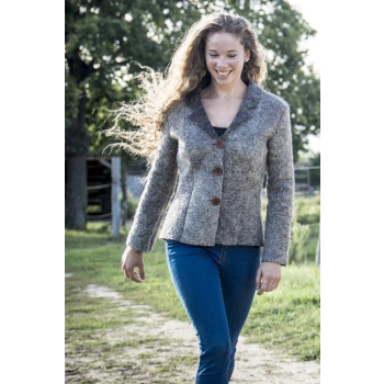 Veste tailleur en laine feutrée pour femme **Bora** Taille 42