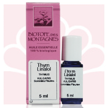 Huile essentielle Bio - Thym Linalol - 5ml - BIOTOPE des Montagnes