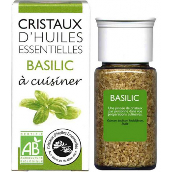 Cristaux d'huiles essentielles Basilic bio 10g