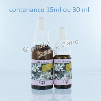RQ5 Remède d'urgence des 5 fleurs*, Contenance: 15 ml