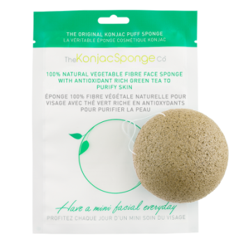 Éponge Konjac 100% fibre végétale naturelle avec thé vert- peaux matures - Konjac Sponge Co.
