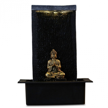Fontaine d'Intérieur Feng Shui Bouddha Zenitude avec Eclairage Led