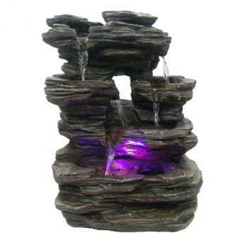 Fontaine d'Intérieur Déco Nature Pietra avec Eclairage Led