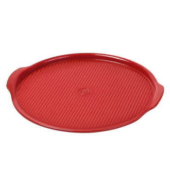 Pizza Stone 37 cm rainurée rouge Grand Cru Emile Henry