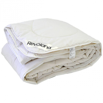 Couette Hajla 200x200cm, coton bio, percale 94 fils/cm2, laine 400g/m2