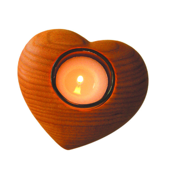 Bougeoir Coeur en bois