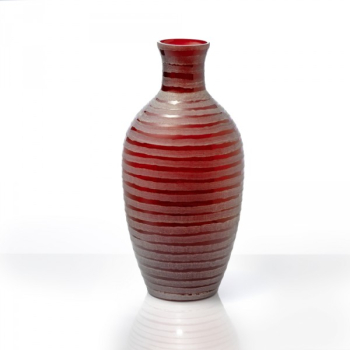 Vase Amphore Rouge en verre    