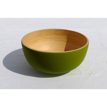 BIBOL - Grand Saladier En Bambou Laqué - TCHON Kiwi L