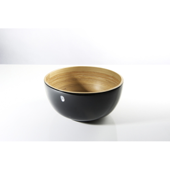 BIBOL - Saladier Individuel En Bambou Laqué - TCHON Noir XS