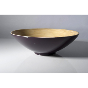 BIBOL - Coupe Medium En Bambou Laqué - KHUP Prune M