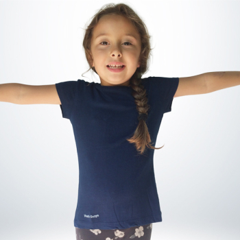 T-Shirt Coton Fille Bleu nuit