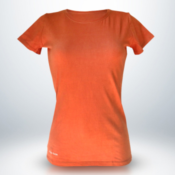 T-Shirt Coton Femme Orange Sahara