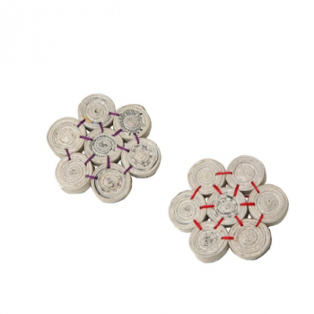 Broche Flower en papier journal recyclé - 7 perles de 1,7cm