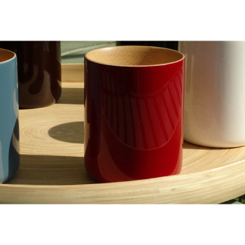 BIBOL - Mug En Bambou Laqué - LY Cerise