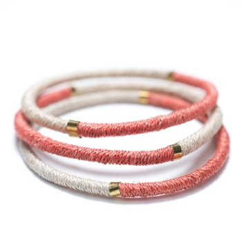 Bracelet sisal Corail et Sable