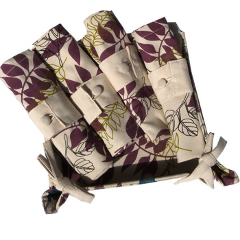 Panière+4 Serviettes de Table en coton biologique