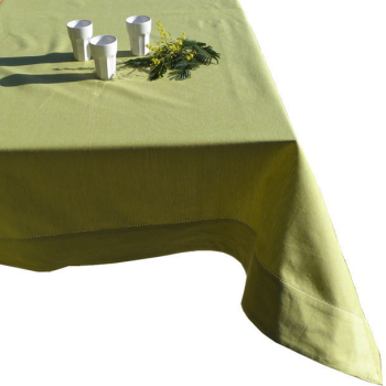 Nappe Rectangulaire ( 150x200 cm ) - coloris vert anis - coton biologique