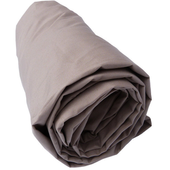Drap housse taupe en percale de coton bio ( 160X200 cm )