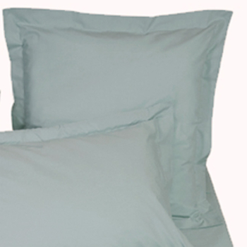 Taie d'oreiller carrée 65x65 cm - Percale de coton bio - coloris Bleu gris