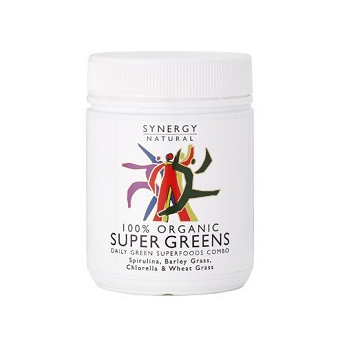 Jus de Spiruline, Chlorelle, Blé et Orge Bio Crus - Super Greens | 200g