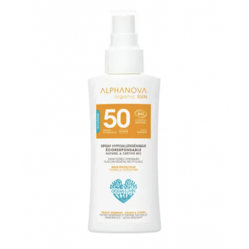 Crème solaire spray SPF 50 format voyage 90g Alphanova BIO