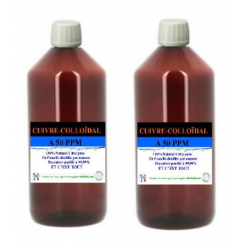 Cuivre colloïdal à 50 PPM 2 Litres