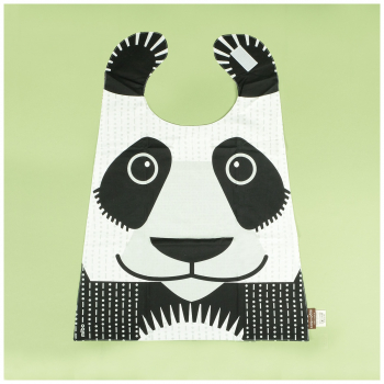 Grande serviette de table à scratch - Panda blanc